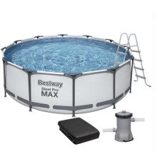 Каркасный бассейн Bestway 56420 (366х122 см) с картриджным фильтром, тентом и лестницей